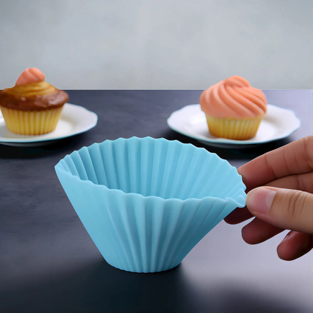 12 Pcs Reusable Silicone Baking Muffin Cup