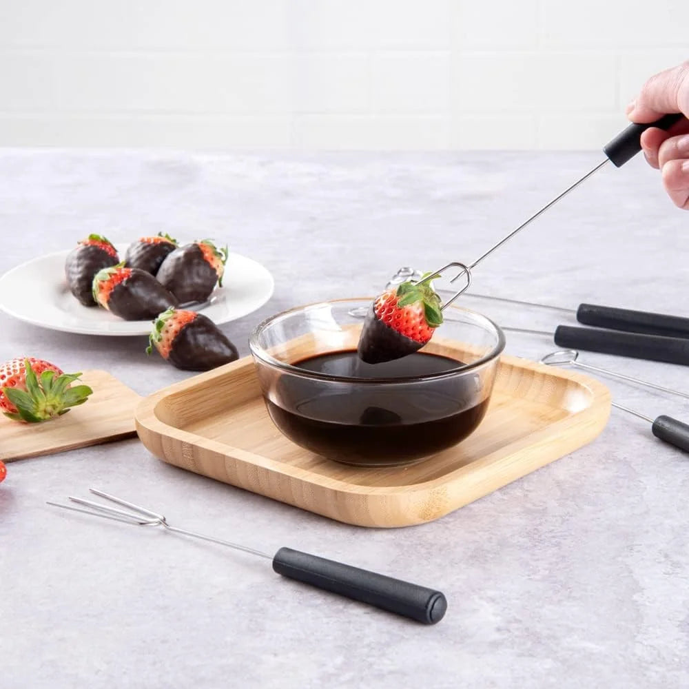 6 Chocolate Dipping Stainless Steel Forks