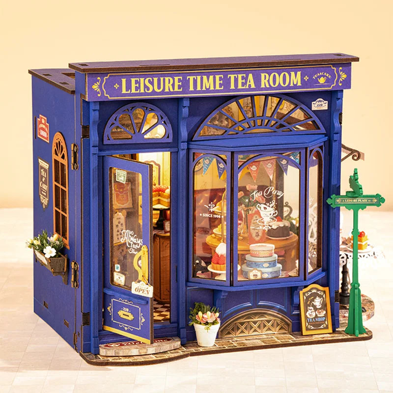 DIY Miniature Dollhouse Kit Leisure Time Tea
