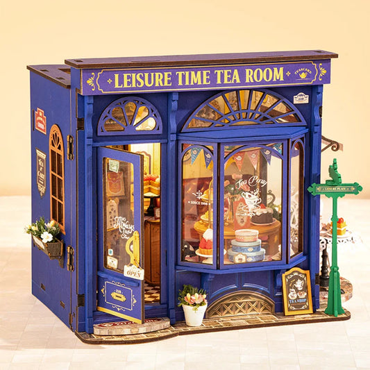 DIY Miniature Dollhouse Kit Leisure Time Tea