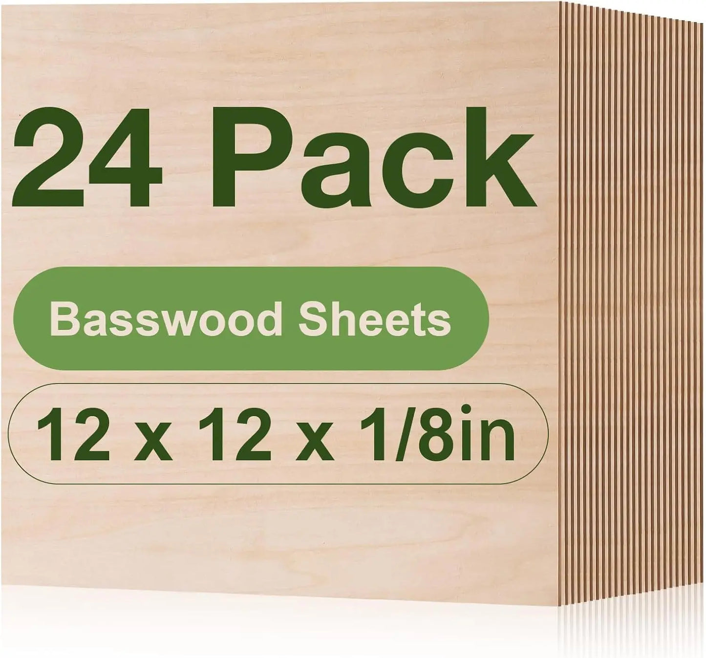 Robotime 12-Pack 3mm Basswood