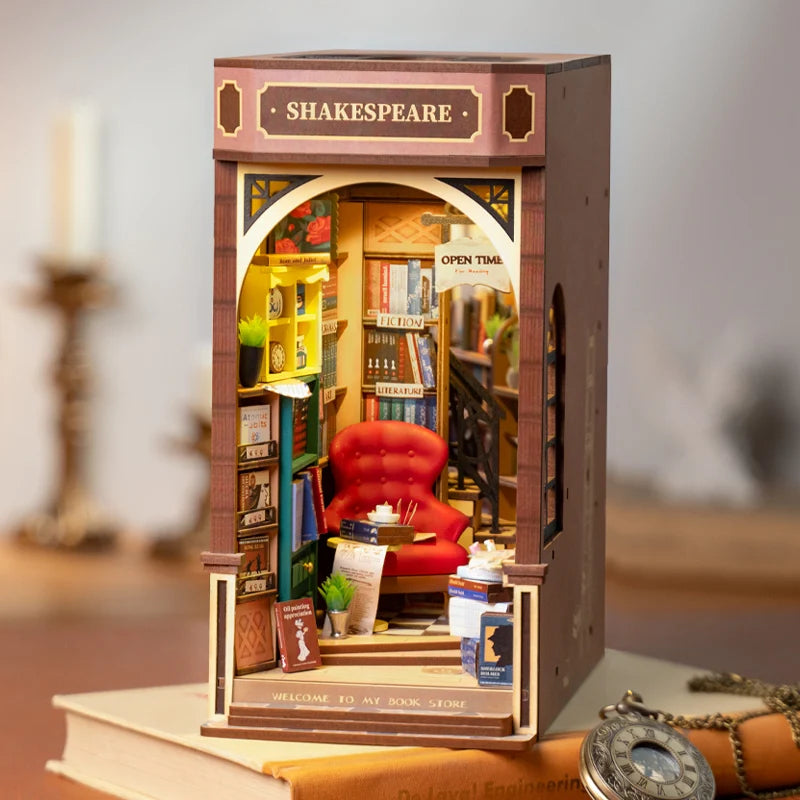 Bookstore with Light Easy Assembly Wooden Toys