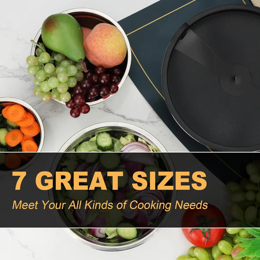 7 Piece Stainless Steel Mixing Bowls set