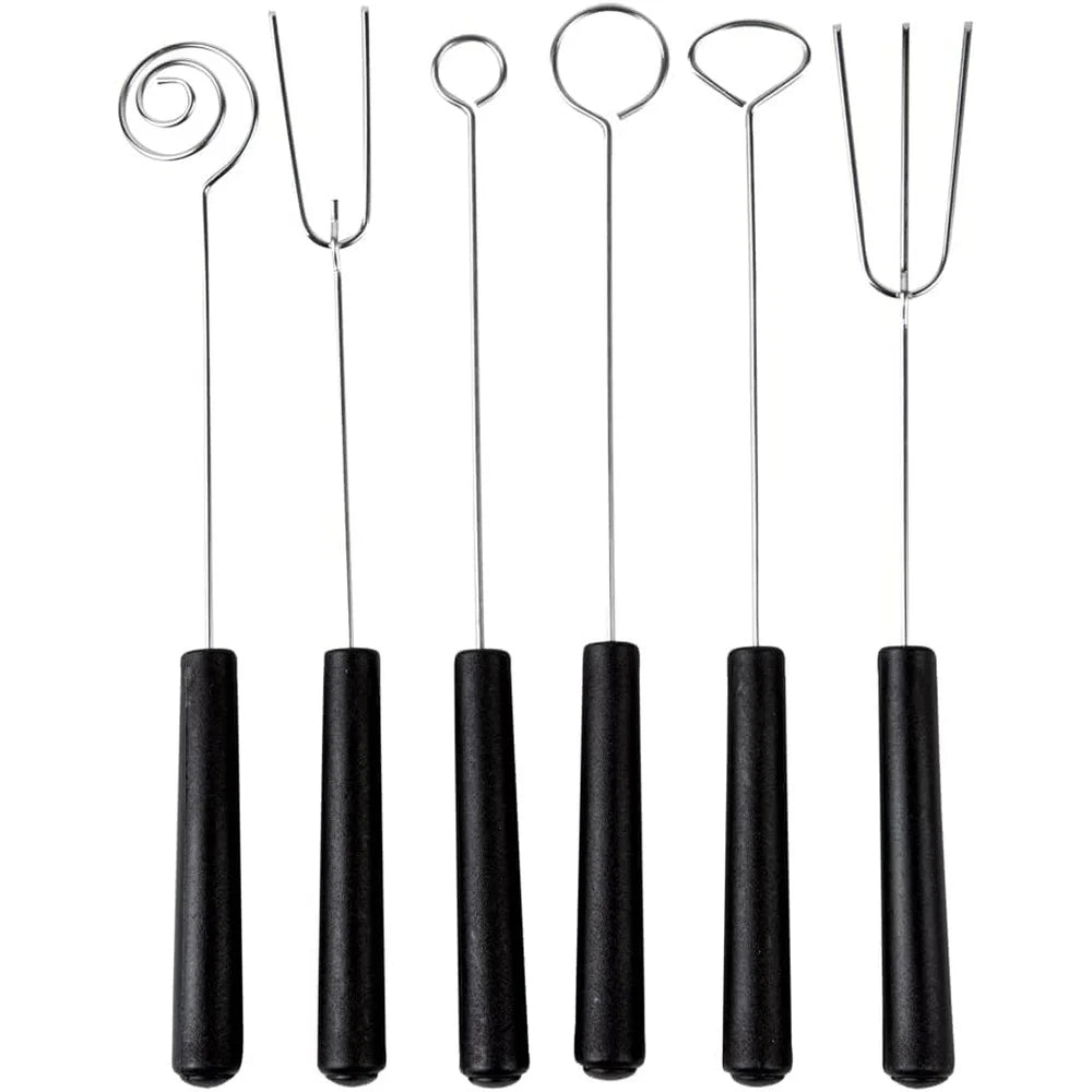6 Chocolate Dipping Stainless Steel Forks