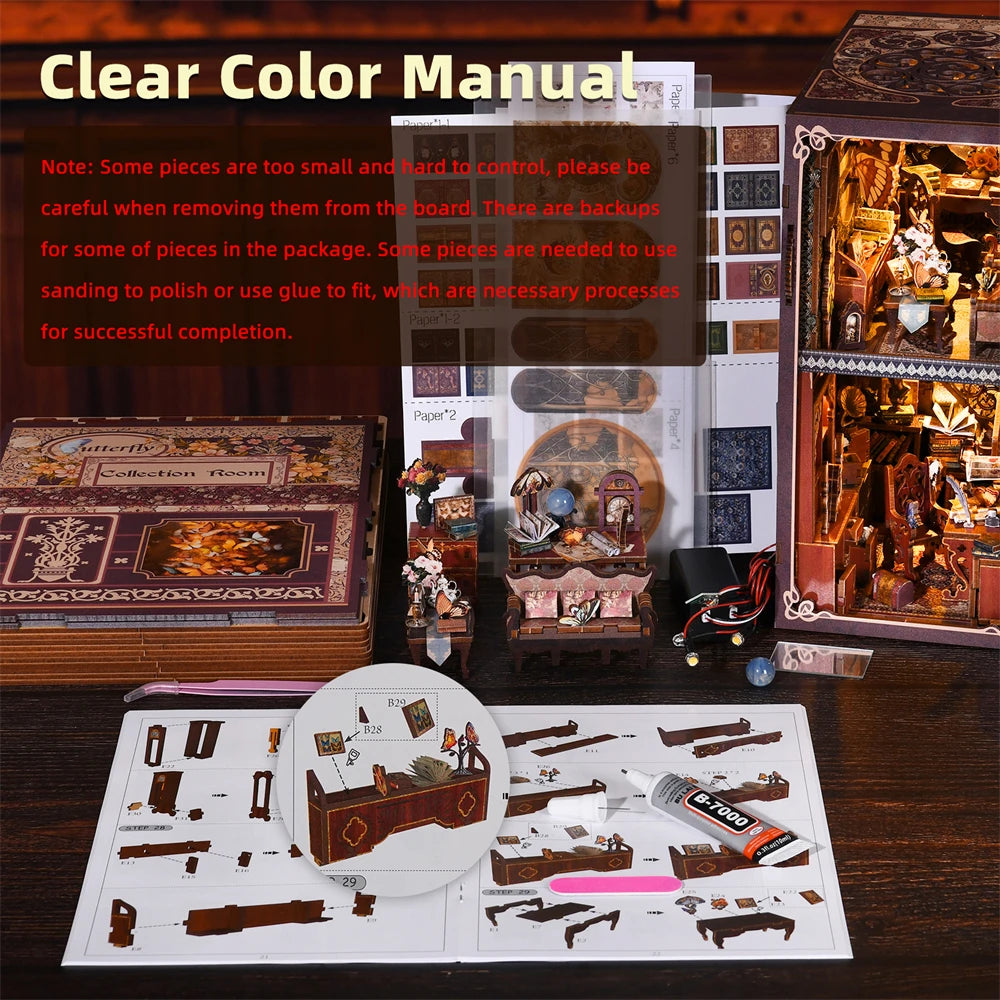 Wooden 3D Puzzle DIY Dollhouse Model Kit