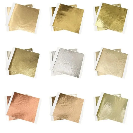 Colored Gold Leaf Sheets Silver Glitter Paper