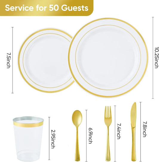 350/700 Pieces Of Disposable Plastic Tableware