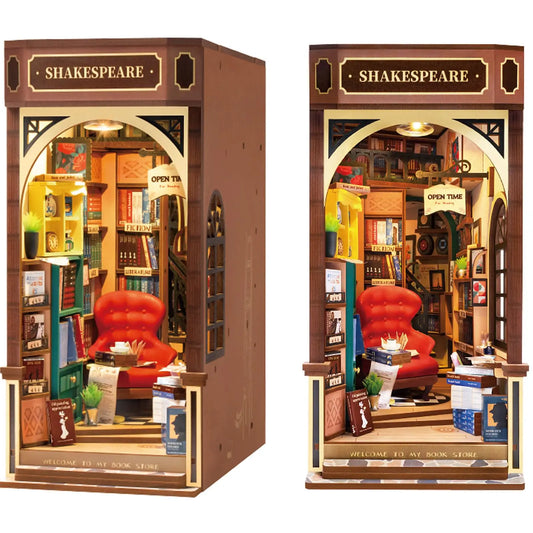 Bookstore with Light Easy Assembly Wooden Toys