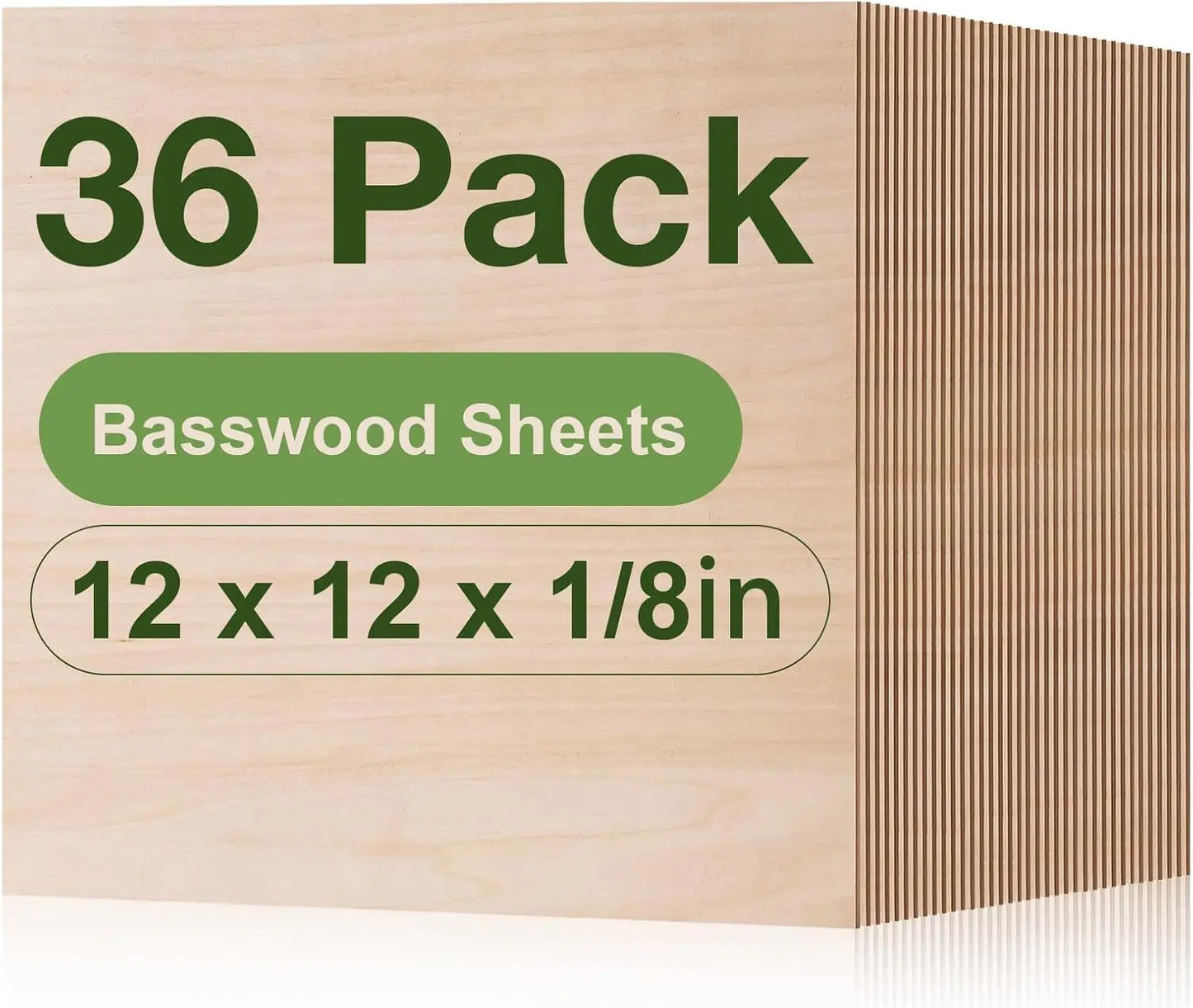 Robotime 12-Pack 3mm Basswood