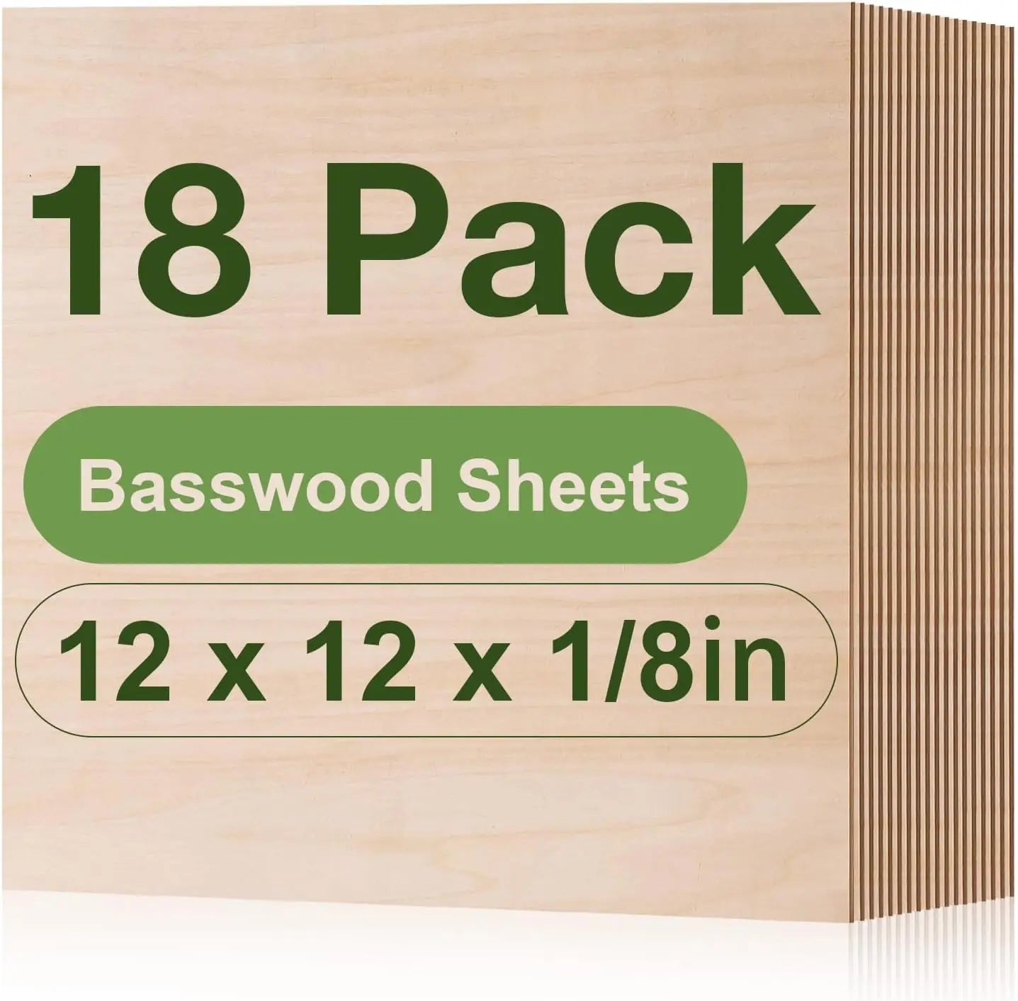 Robotime 12-Pack 3mm Basswood